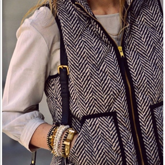 J. Crew Jackets & Blazers - J.Crew Herringbone Excursion Down Puffer Vest